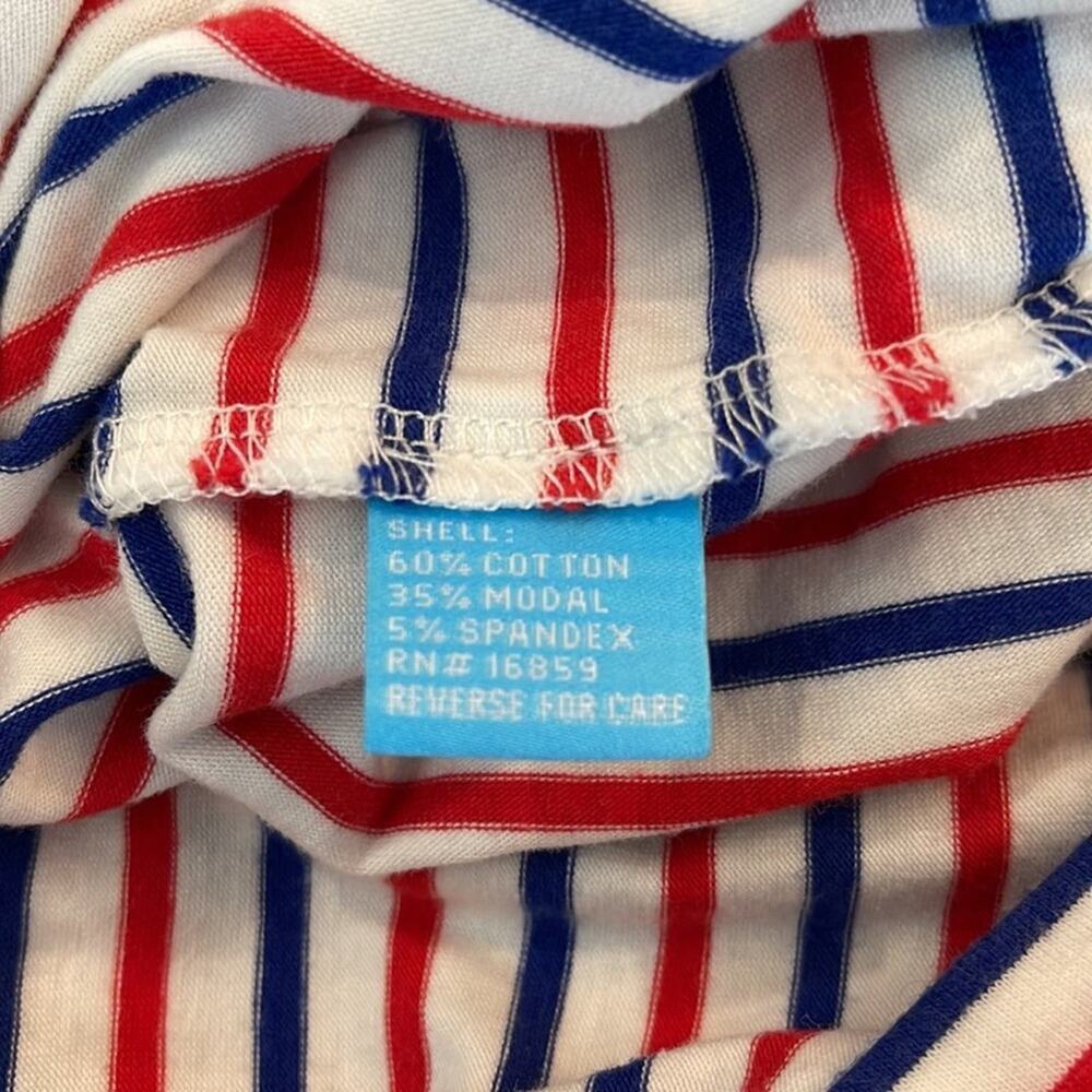 J. McLaughlin Nicola Dress Striped Red White Blue Sleeveless Sheath Size M - Picture 9 of 9